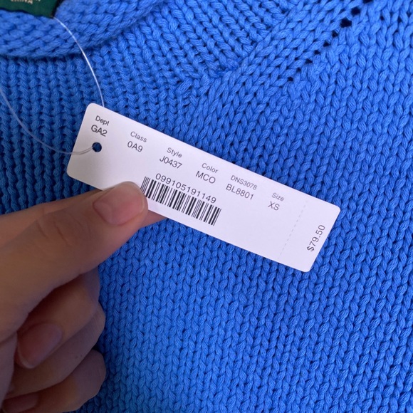 J.Crew Rollneck Long Sleeve Sweater Blue X Small - Picture 6 of 9